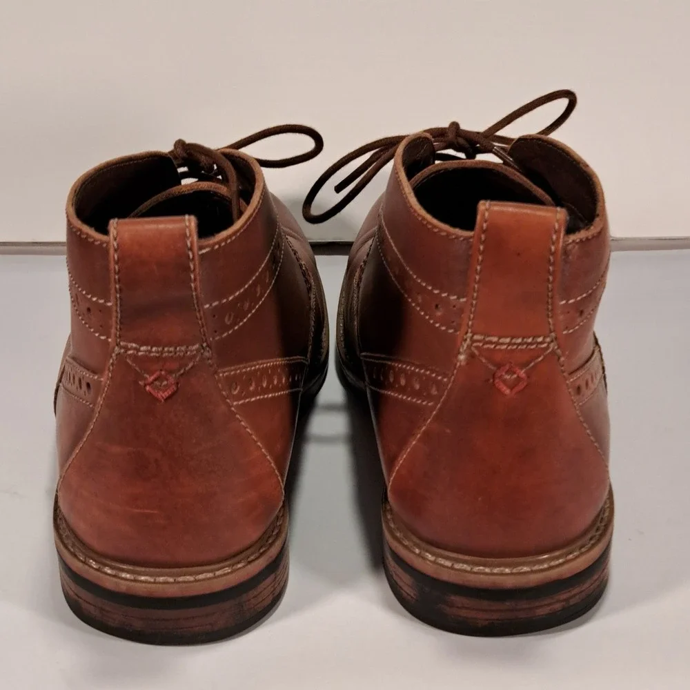Bostonian Mens Brown Leather Wingtip Brogue Chukka‎ Boots 26119393 Size 12 M